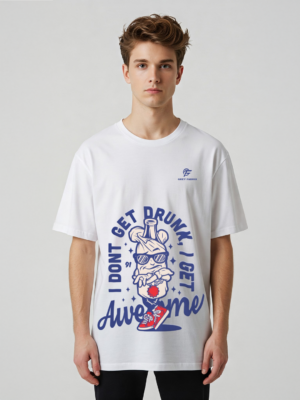 Men’s Over Sized Bottel Print T-shirt