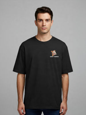 Men's Over Sized Dog Printed T-shirt
